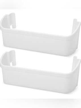 Refrigerator Side Door Bottom Shelf Compatible with Frigidaire 240323001 2-Pack